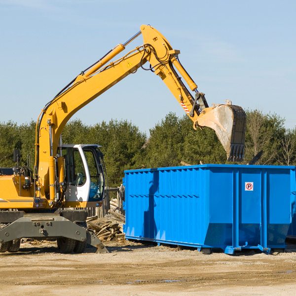 what size residential dumpster rentals are available in New Franken WI